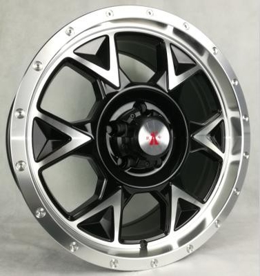 17 Inch Black Off Road Rims with Machined Face 4x4 Aftermarket Truck Wheels Made of Aluminum