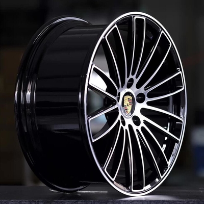 Custom 22 " Black High-Gloss Painted Machine Face Porsche Panamera OEM Wheel