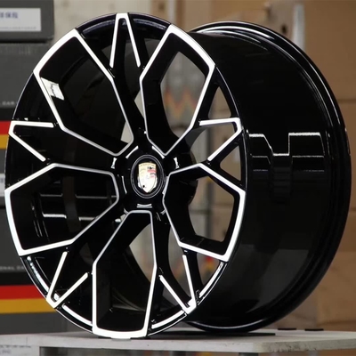 Custom 22 Inch Porsche Cayenne Design Wheel High Gloss Black Machine Face