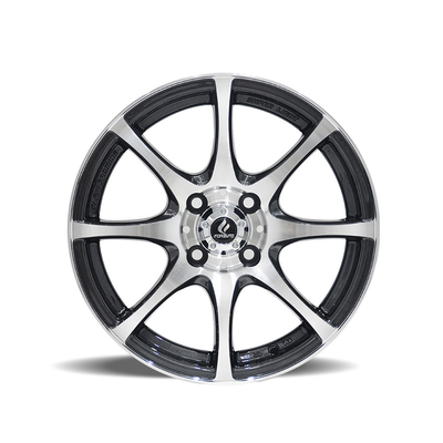 15x6 Flow Form Aluminum Alloy Wheels 4X100 Bolt Pattern with Black Rim and Light Weight Fit for Toyota Hyundai and Ford
