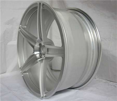 BA19/19 inch 20 inch 21 inch Aluminum Alloy Monoblock Forged Wheels by Replica Silver HRE design with 5 Spoke Rims