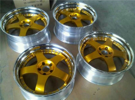 BSL16/Gold Paint center disk wheels/3 piece forged wheels for Acura/step outer lip polish