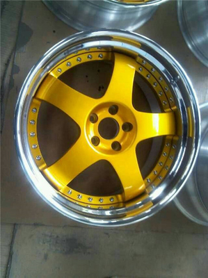 BSL16/Gold Paint center disk wheels/3 piece forged wheels for Acura/step outer lip polish