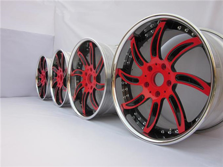 3 piece forged wheels for Porsche cayenne 955 957 958 spinning rims Red black rotate wheel