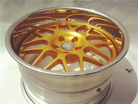 BC09/3 piece wheels for Nissan/deep dish wheels/polish outer lip/Gold wheels/custom rims