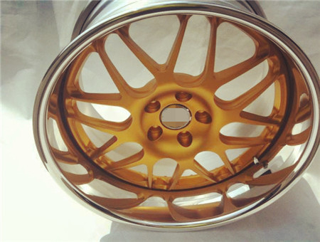 BC09/3 piece wheels for Nissan/deep dish wheels/polish outer lip/Gold wheels/custom rims