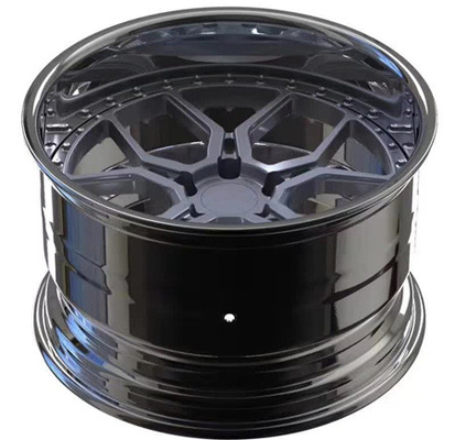 BC67 Cheap deep dish concave Forged 2 Piece Wheel Polish Barrel Gray Center