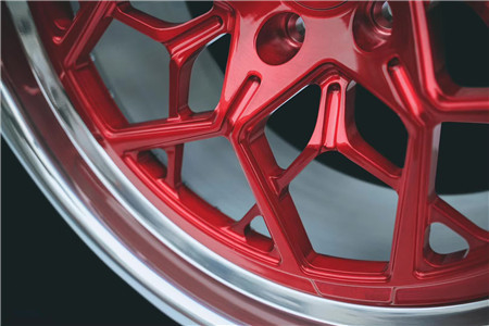 BBF18 Cheap Step Lip Rims Forged 2 Piece Wheels Red Center Polished barrel