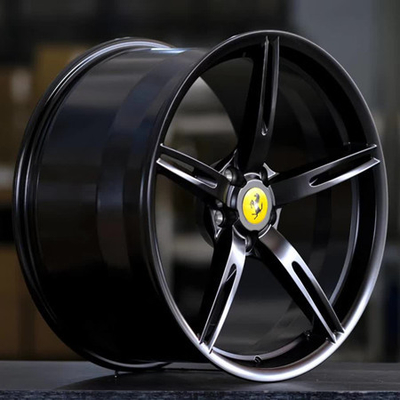 BA72 Black Ferrari Monza Roma Portofino Wheels Custom Forged Monoblock Rim
