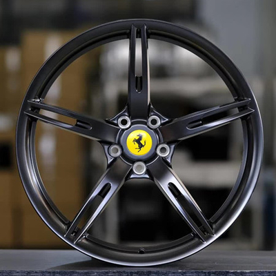 BA72 Black Ferrari Monza Roma Portofino Wheels Custom Forged Monoblock Rim