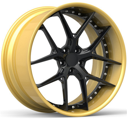 BBF26 BENZ BMW AUDI Cheap 2 Piece Forged Wheels Yellow Gray Gold Black Rims