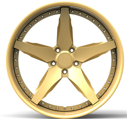 BBF29 Design of the golden pentacle Camaro 21x12 2 Piece Forged Wheels