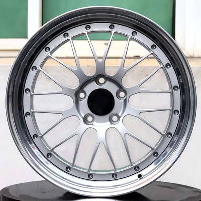 BSL28 Cheap Replica BBS LM Step Lip 3-Piece Wheel Silver Center Polish Outer Rim