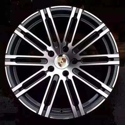 Custom Porsche 911 991 Turbo III Design OEM Wheel Gunmetal Machine Face