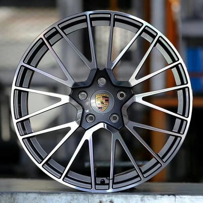 Custom Porsche Cayenne RS Spyder Design OEM Wheels Gun Metal High Gloss Black