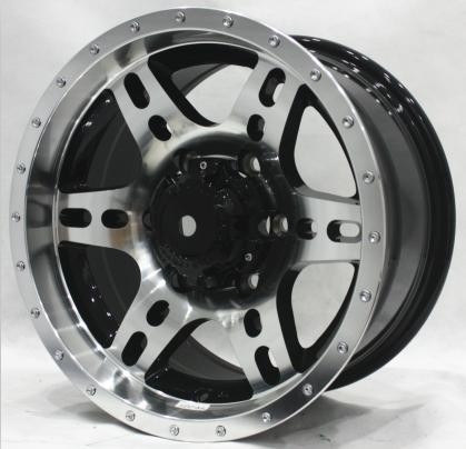 20 Inch Aluminum Truck Rims 4X4 Aftermarket Off Road Wheels Black Painted with Machined Face 5 Lug or 6 Lug