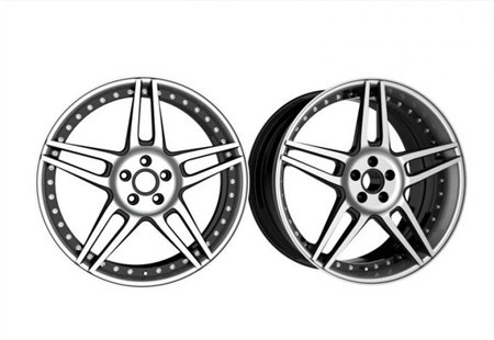 22 Inch Custom Forged Wheels 3 Piece Structure Reverse Mount Five Split Spokes Staggered Wheels for Maserati