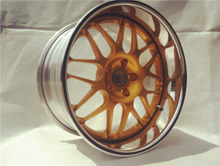 BC09/3 piece wheels for Nissan/deep dish wheels/polish outer lip/Gold wheels/custom rims
