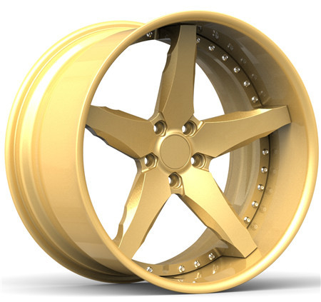 BBF29 Design of the golden pentacle Camaro 21x12 2 Piece Forged Wheels