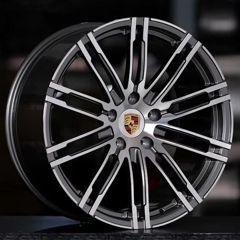 Custom Porsche 911 991 Turbo III Design OEM Wheel Gunmetal Machine Face