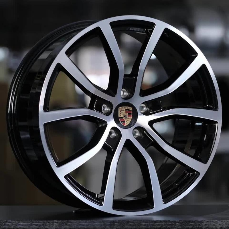 Custom 21" Black High-Gloss Painted Porsche Cayenne Exclusive Design Wheel