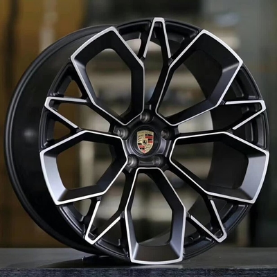 Custom 22 Inch Porsche Cayenne Design Wheel High Gloss Black Machine Face