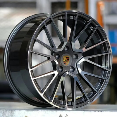 Custom Porsche Cayenne RS Spyder Design OEM Wheels Gun Metal High Gloss Black